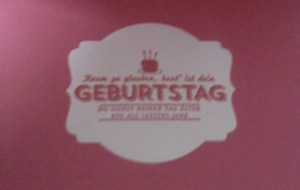 Geburtstag Auftrag 30 b