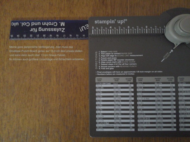 Verlängerung Envelope Punch Board