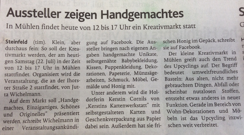 Oldenburgische Volkszeitung 22.07.17