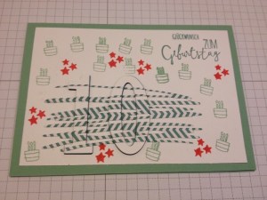 Karte zum 10. Geburtstag mit der Floating Letters Technik