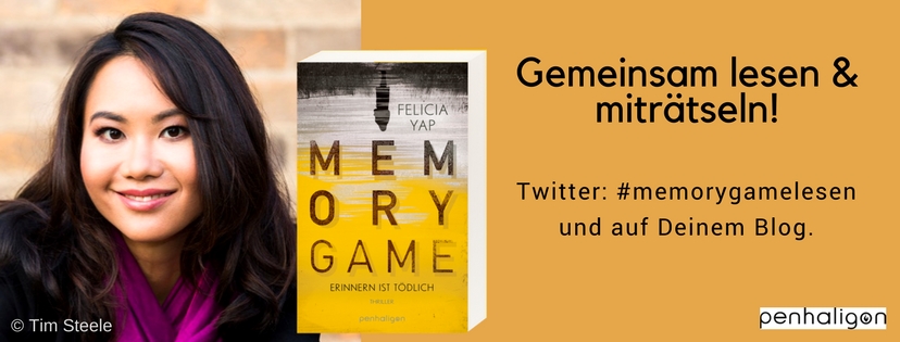 Banner: Leseaktion zum Roman MEMORY GAME von Felicia Yap