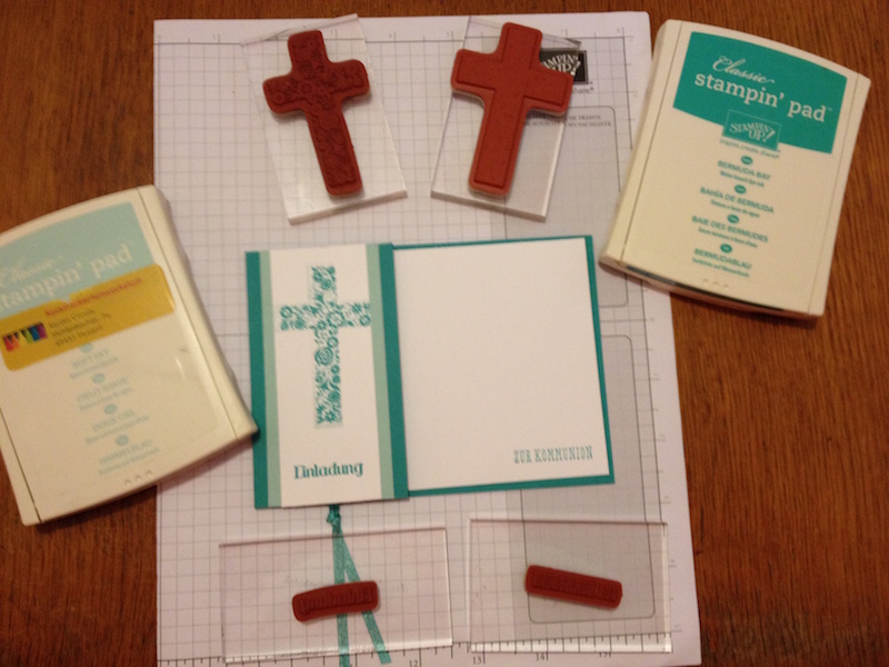 Einladungskarte zur Kommunion 2018 in Bermuda Material