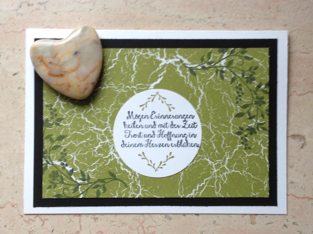 Trauerkarte mit dem Stampin Up Stempelset Hoffe und Glaube gestaltet