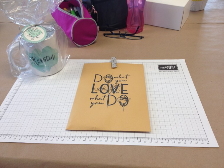 Mein Bastelplatz beim Stempelhaus Teamtreffen in Jever 2018