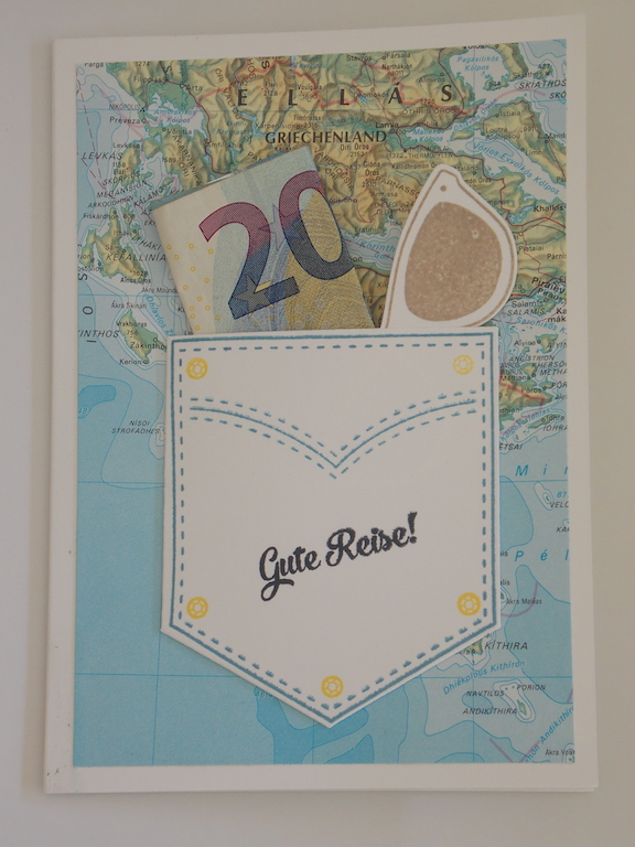 Geldgeschenk Karte für die Reise