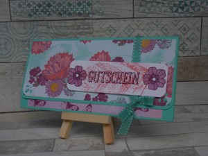 Gutschein mit Stampin Up Produkten gebastelt