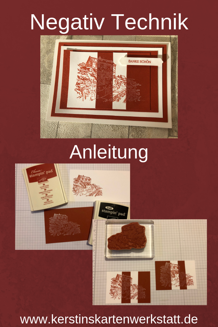 Negativ Technik, Anleitung für die Stempeltechnik von Kerstins Kartenwerkstatt