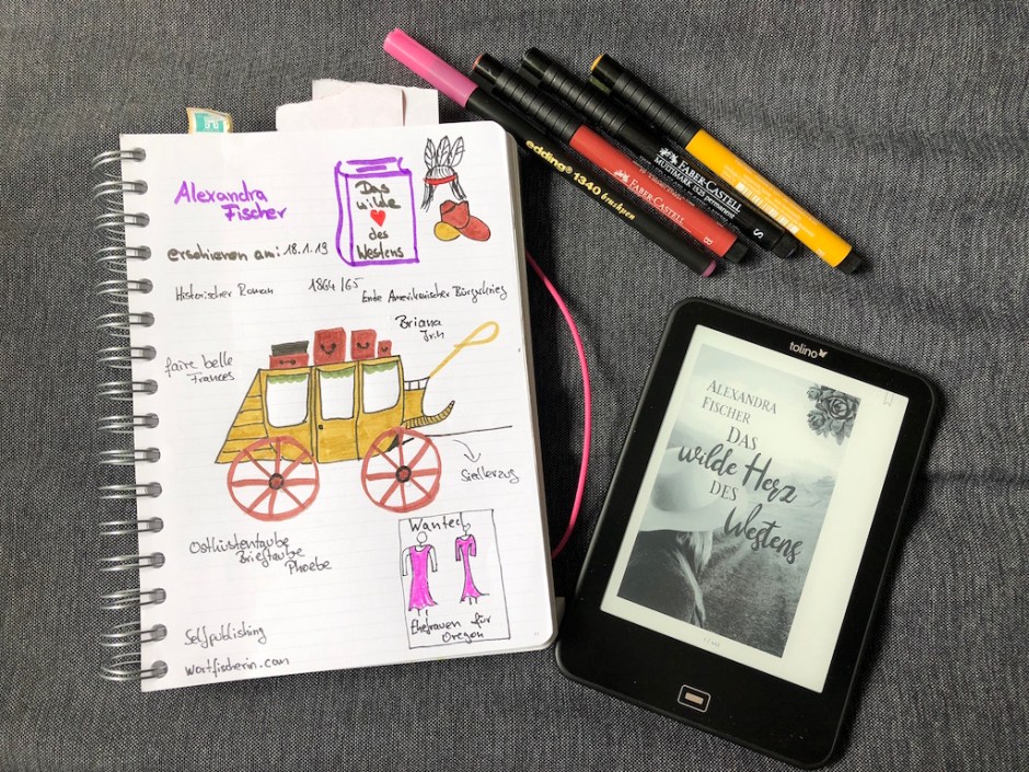 Das wilde Herz des Westens von Alexandra Fischer ebook und Sketchnote