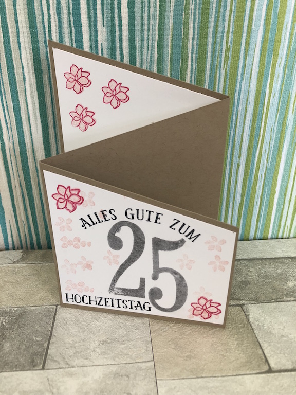 Karte zur Silberhochzeit