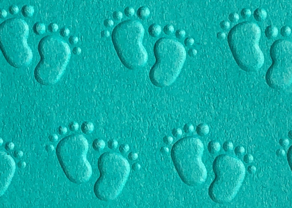 Taufe, Prägefolder Füße