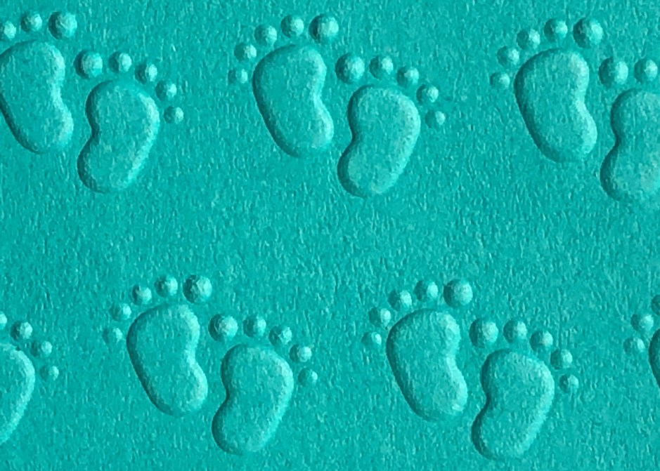 Taufe, Prägefolder Füße