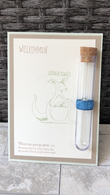 Reagenzglaskarte Baby