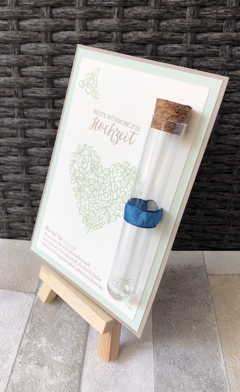 Reagenzglaskarte Hochzeit