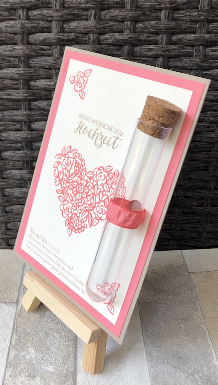 Reagenzglaskarte Hochzeit