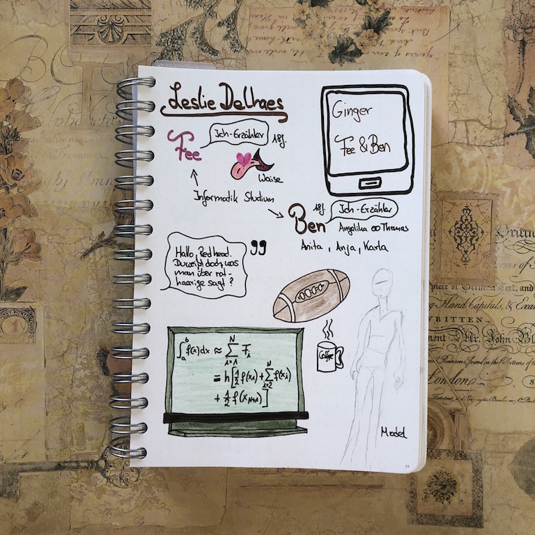 Ginger von Leslie Delhaes Sketchnote zum Buch