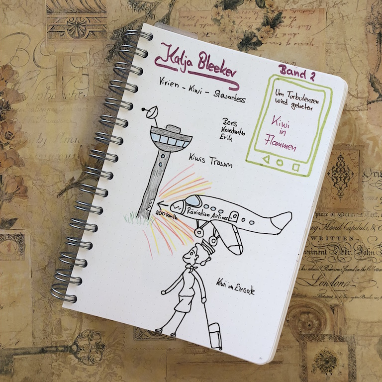 UTwg Kiwi in Flammen von Katja Bleeker Sketchnote zum Buch