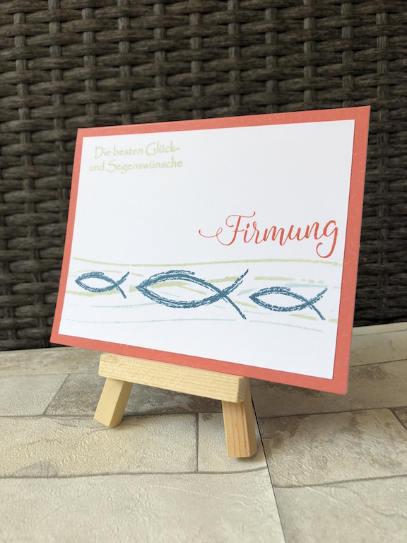 Glückwunschkarte zur Firmung mit Fischen