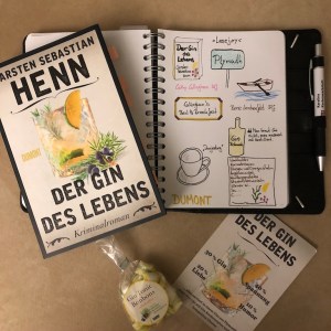 Der Gin des Lebens von Carsten Sebastian Henn Sketchnote mit Buch