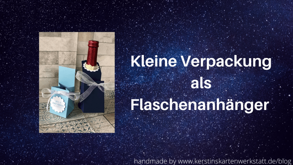 Flaschenanhänger mit Tüte