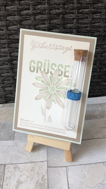 Reagenzglaskarte zum Geburtstag