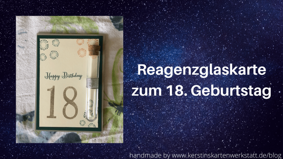 Reagenzglaskarte zum 18. Geburtstag