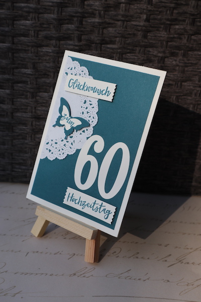 Grußkarte zum 60. Hochzeitstag 