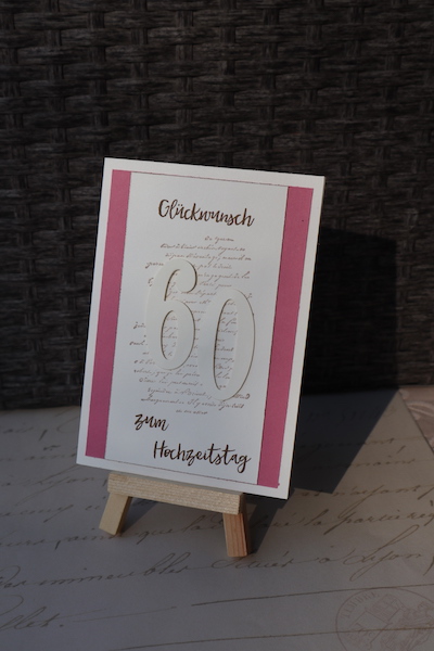 Grußkarte zum 60. Hochzeitstag 