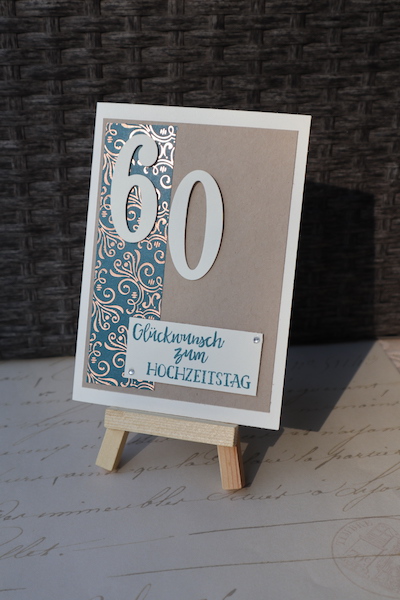 Grußkarte zum 60. Hochzeitstag 