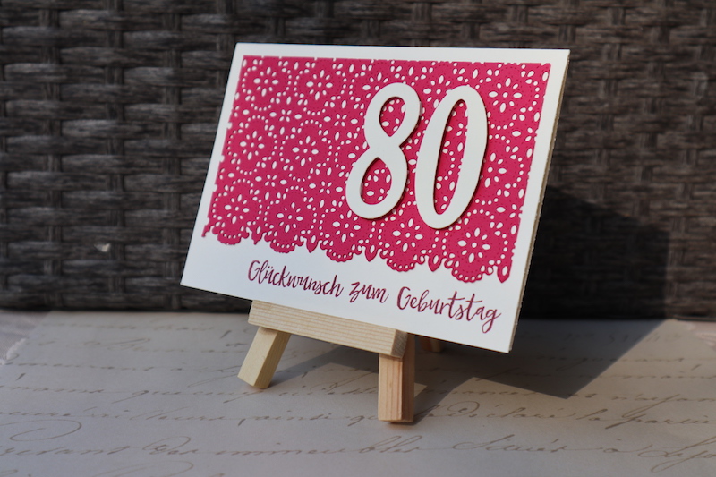 Grußkarte zum 80. Geburtstag