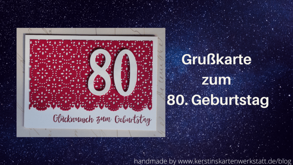 Grußkarte zum 80. Geburtstag