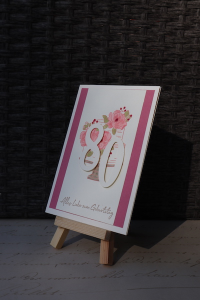 Grußkarte zum 80. Geburtstag