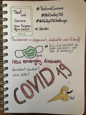 Pest und Corona von Fangerau und Labisch Sketchnote zum Buch
