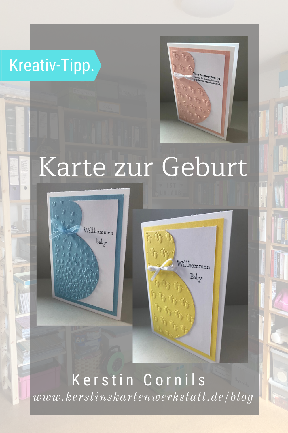 Babykarte mit Babybauch zur Geburt