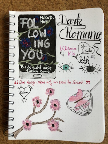 Following You Bis du nicht mehr fliehen kannst von Mika D. Mon Sketchnote zum Buch