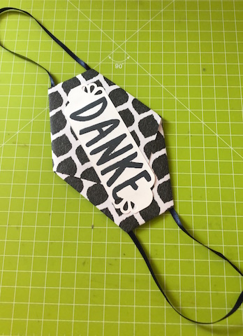 Mund Nasen Maske aus Papier mit Produkten von Stampin Up gebastelt