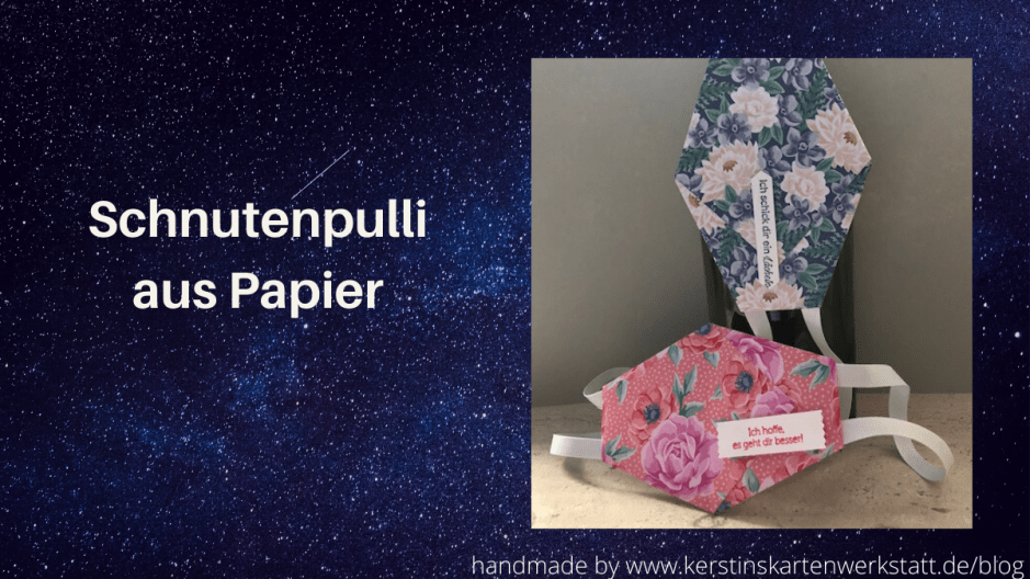 Gesichtsmaske als Goodie aus Papier