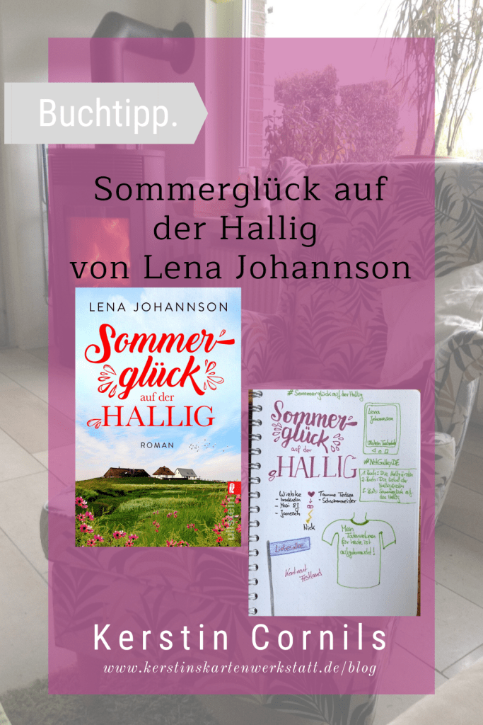 Sommerglück auf der Hallig von Lena Johannson Sketchnote und Cover vom Buch