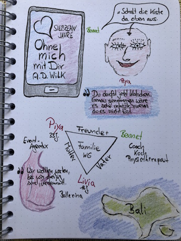 17 Jahre Ohne mich mit Dir von AD Wilk Sketchnote zum Buch