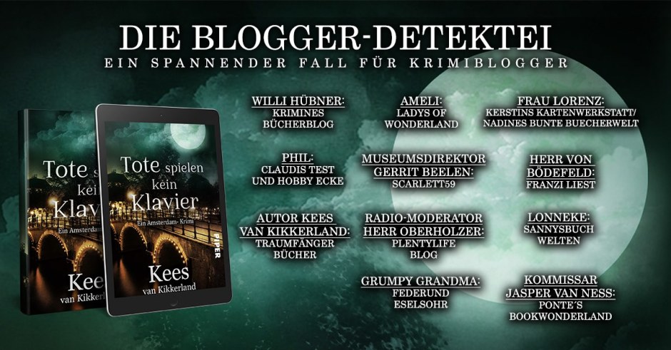 Blogger Banner zum Roman: Tote spielen kein Klavier von Kees van Kikkerland