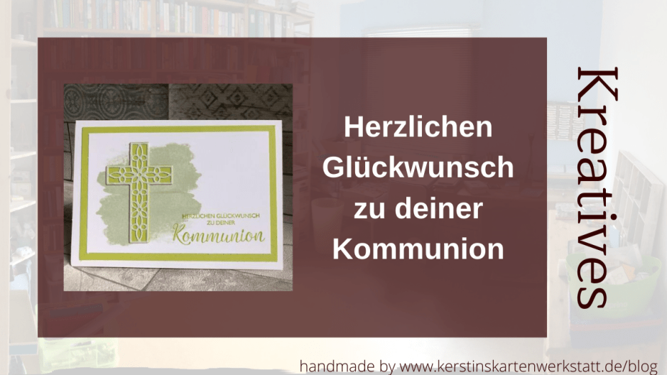 Kommunion mit Kreuz in Limette