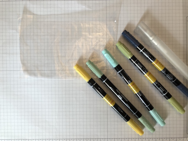 Bilder zur Anleitung der Stempeltechnik mit Rubbelkrepp bzw. Masking Marker