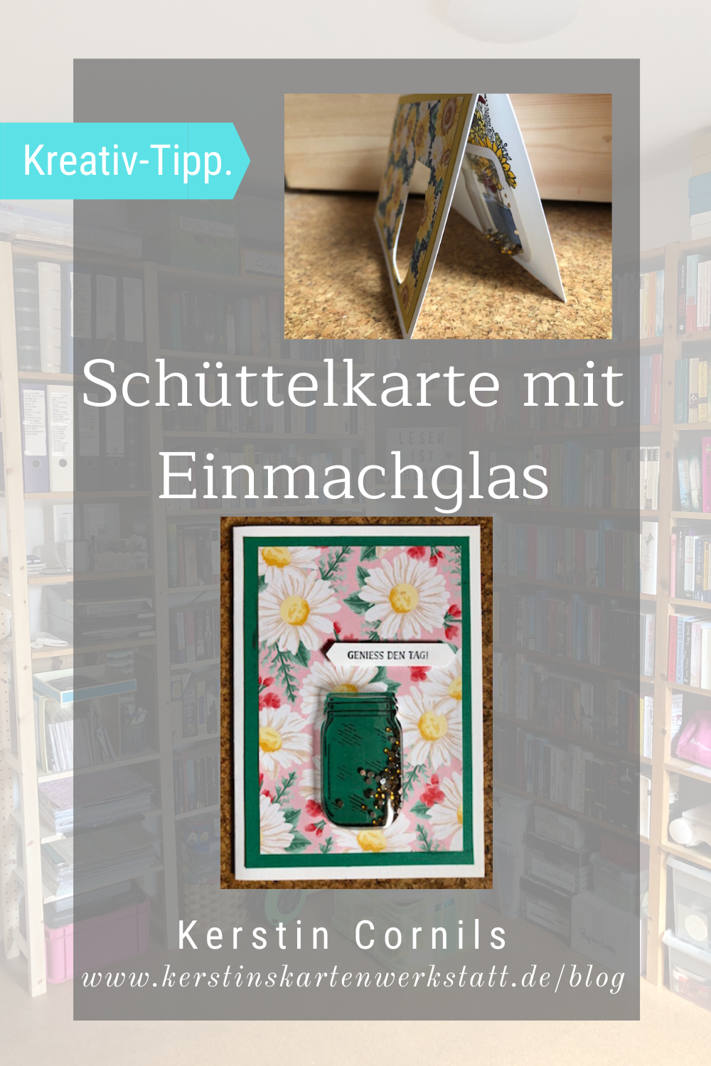 Schüttelkarte mit Einmachglas
