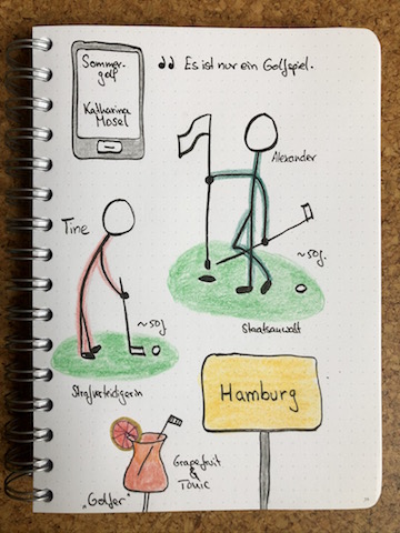 Sommergolf von Katharina Mosel Sketchnote zum Buch