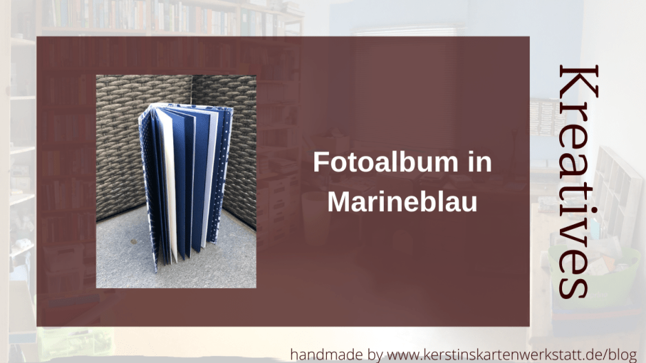 Album in Flüsterweiß und Marinebklau