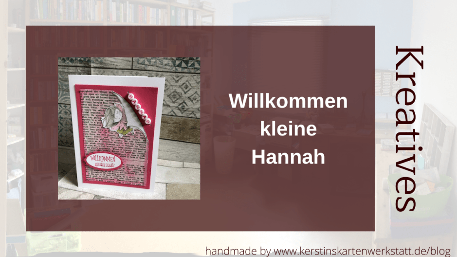 Babykarte für Hanna mit Kette und New Wonders