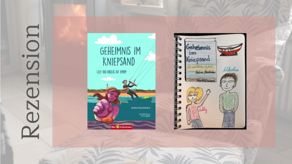 Geheimnis im Kniepsand von Andrea Nesseldreher Sketchnote und Rezension zum Buch von Kerstin Cornils