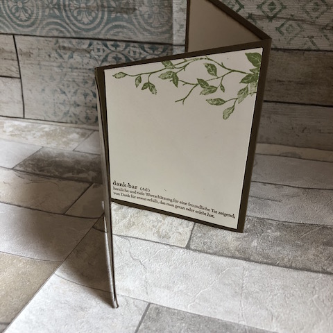 Kartenformat: Treppenkarte oder Zick Zack Karte: Motiv Ein Haus am Meer zum Thema Dankbarkeit