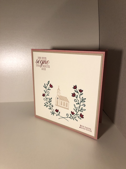 Karte zur Taufe mit dem Stempelset Gesegnete Grüße