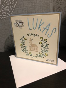 Karte zur Taufe mit dem Stempelset Gesegnete Grüße