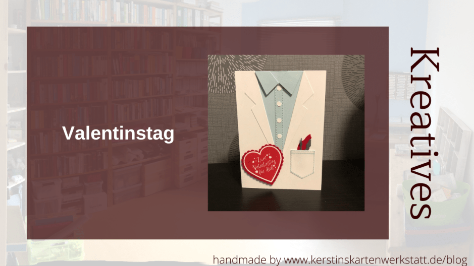 Apotheken Karte mit Stanzformen Anzug und Krawatte zum Valentinstag